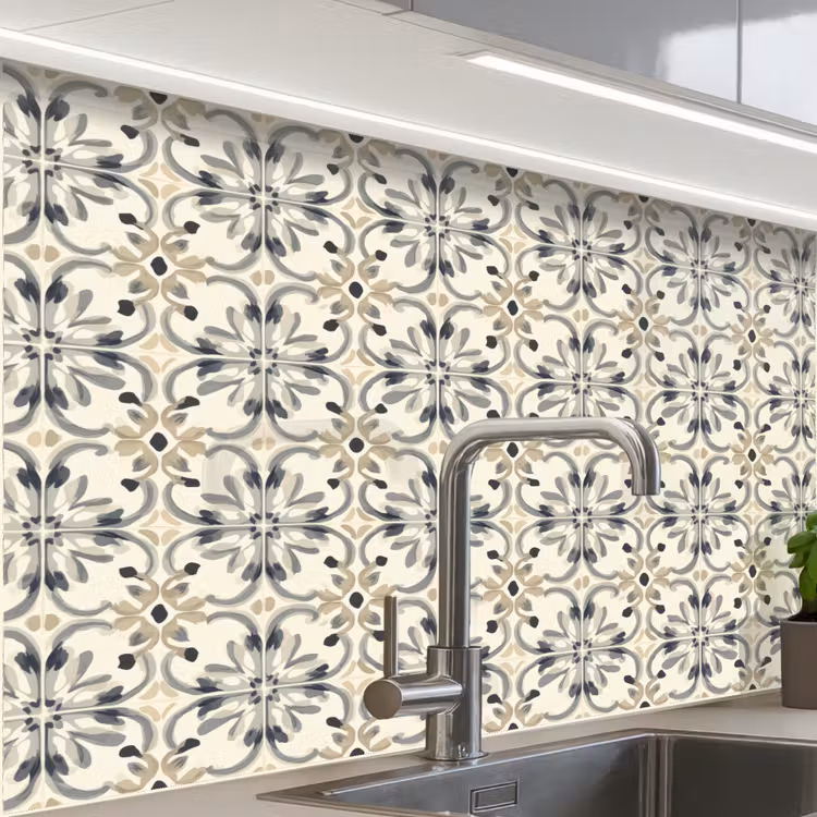 Revestimiento cocina - Floral - Estampado - Colorido — 1