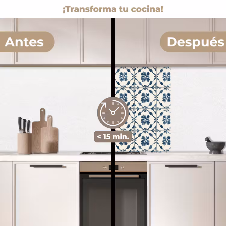 Revestimiento cocina - Gráfico - Azulejos - Azul — 2