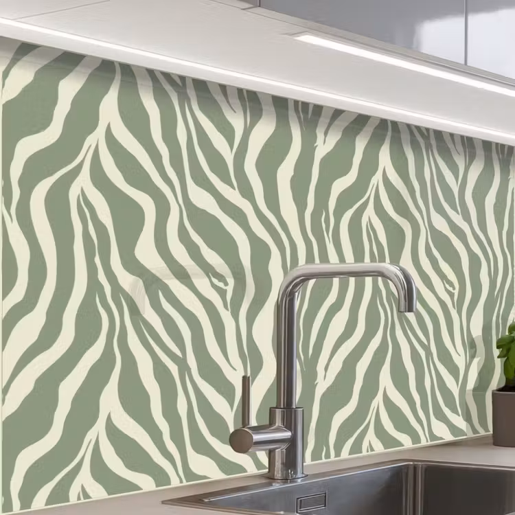 Revestimiento cocina - Cebra - Motivo - Verde — 1