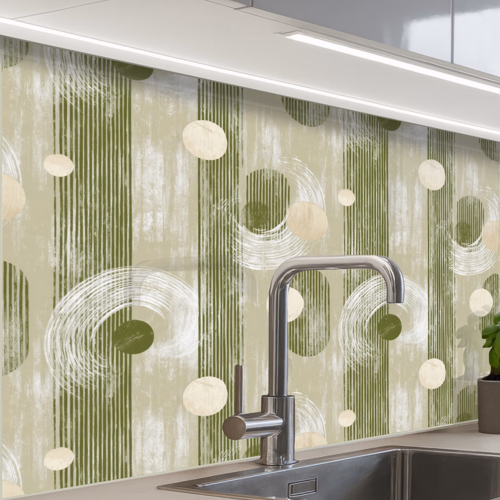 Revestimiento cocina - Artístico - Moderno - Verde — 1