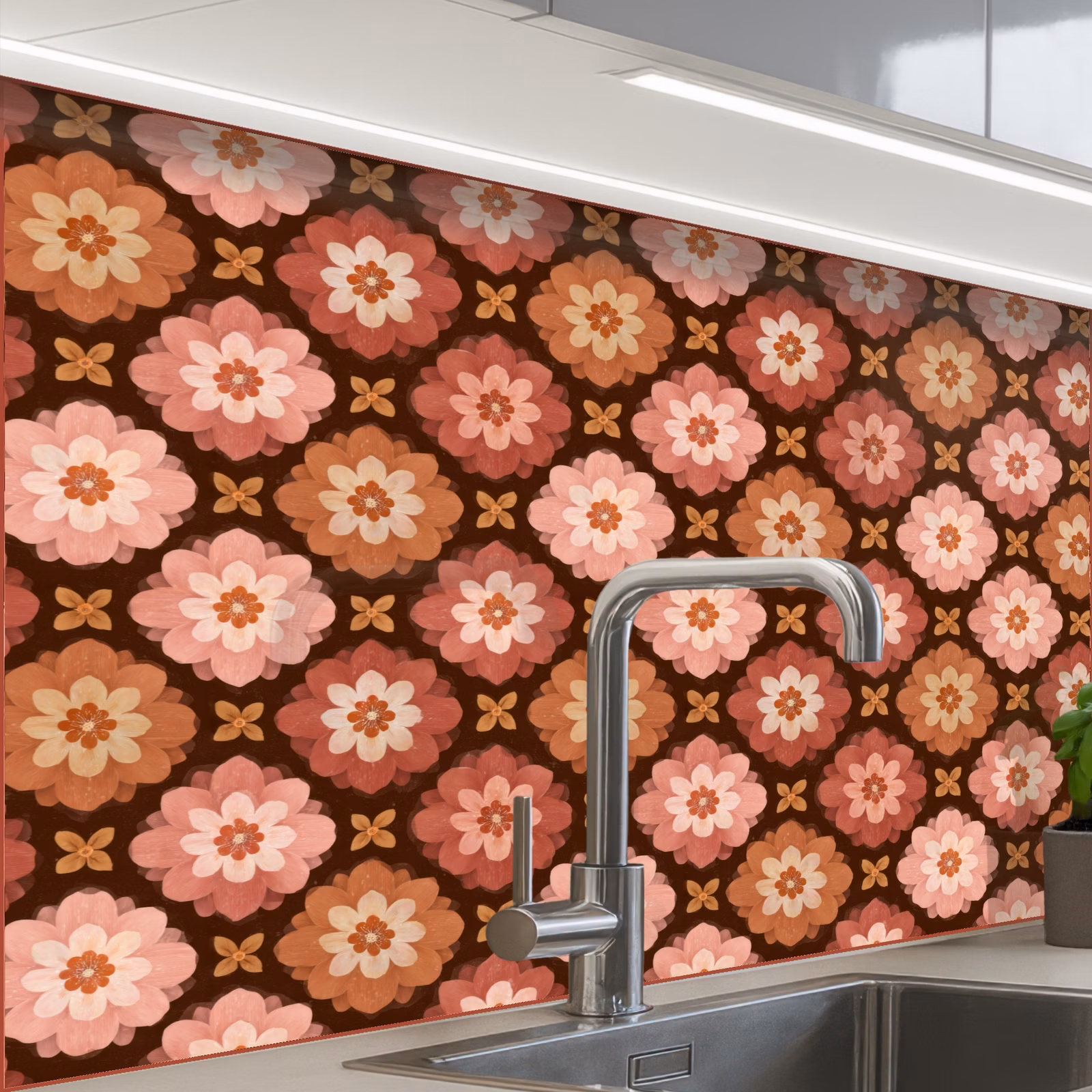 Revestimiento cocina - Geométrico - Floral - Colorido — 1