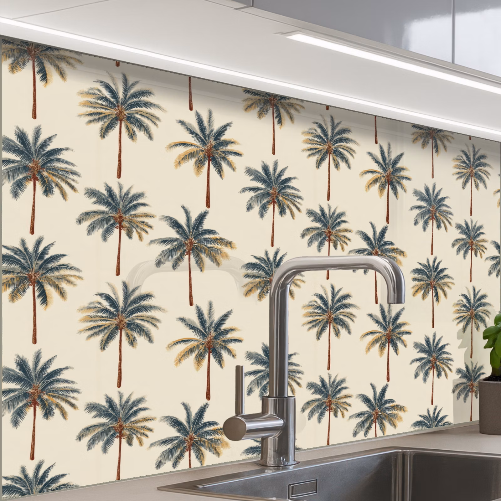 Revestimiento cocina - Palmeras - Tropical - Verde — 1