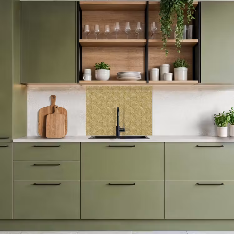 Revestimiento cocina - Abanico - Geométrico - Verde — 7