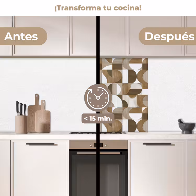 Revestimiento cocina - Abstracto - Retro - Marrón — 2