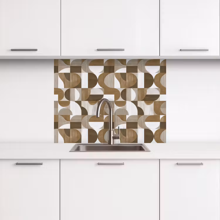 Revestimiento cocina - Abstracto - Retro - Marrón — 3