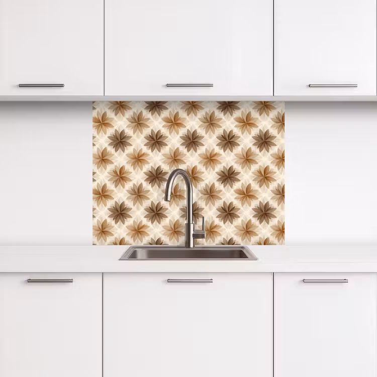Revestimiento cocina - Geográfico - Patrón - Marrón — 3