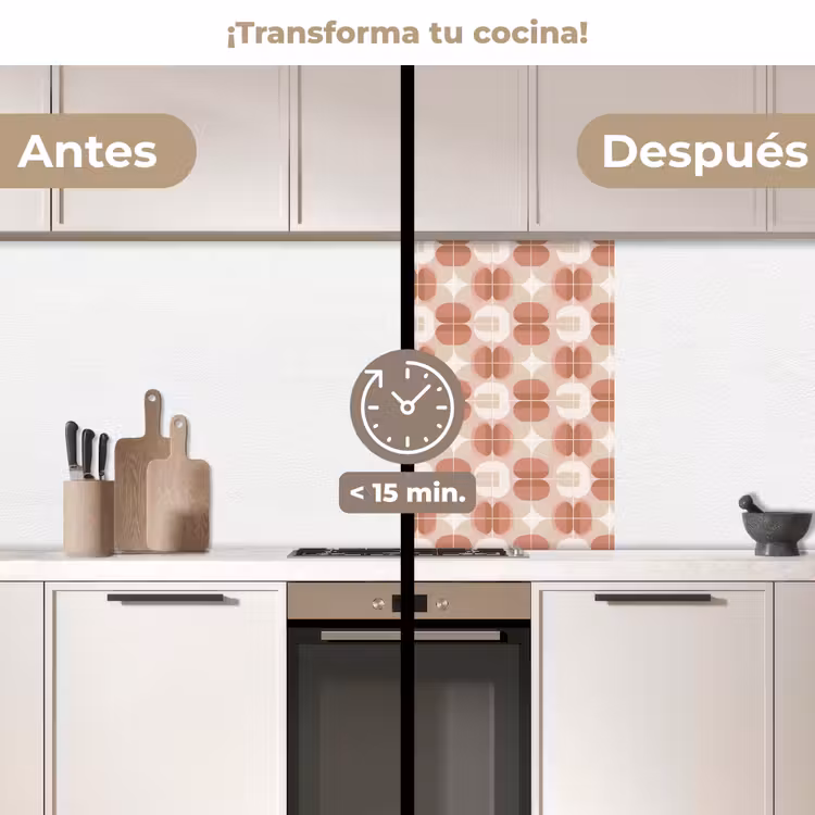 Revestimiento cocina - Retro - Clásico - Rosa — 2