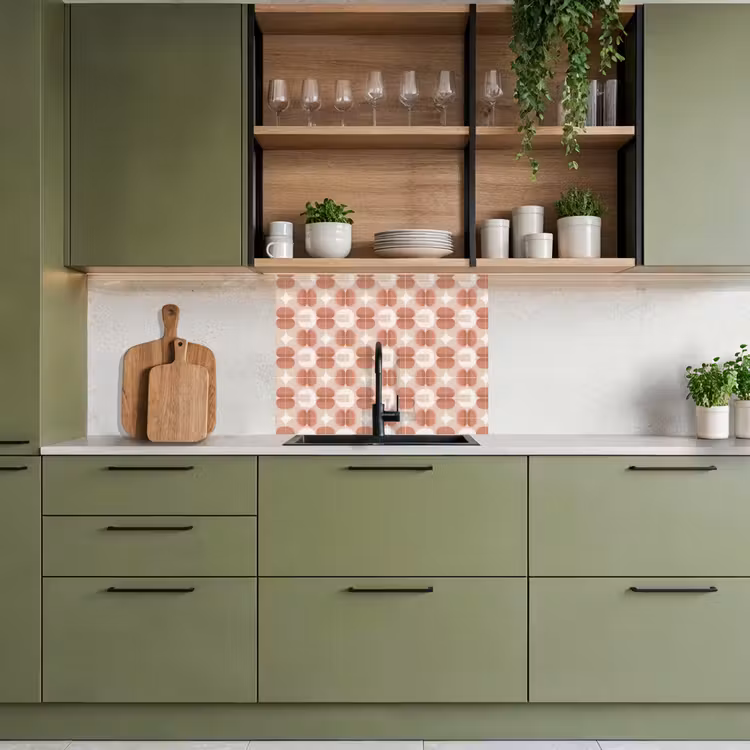 Revestimiento cocina - Retro - Clásico - Rosa — 7