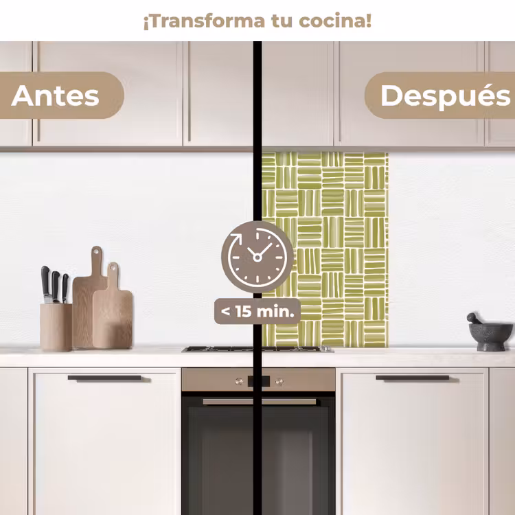 Revestimiento cocina - Trenza - Patrón - Verde — 2