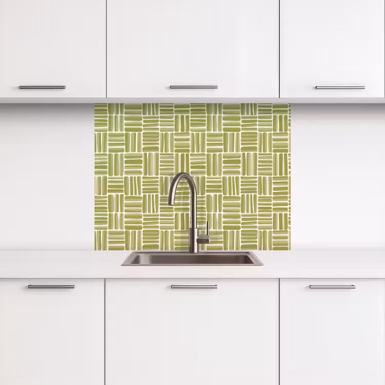 Revestimiento cocina - Trenza - Patrón - Verde — 3
