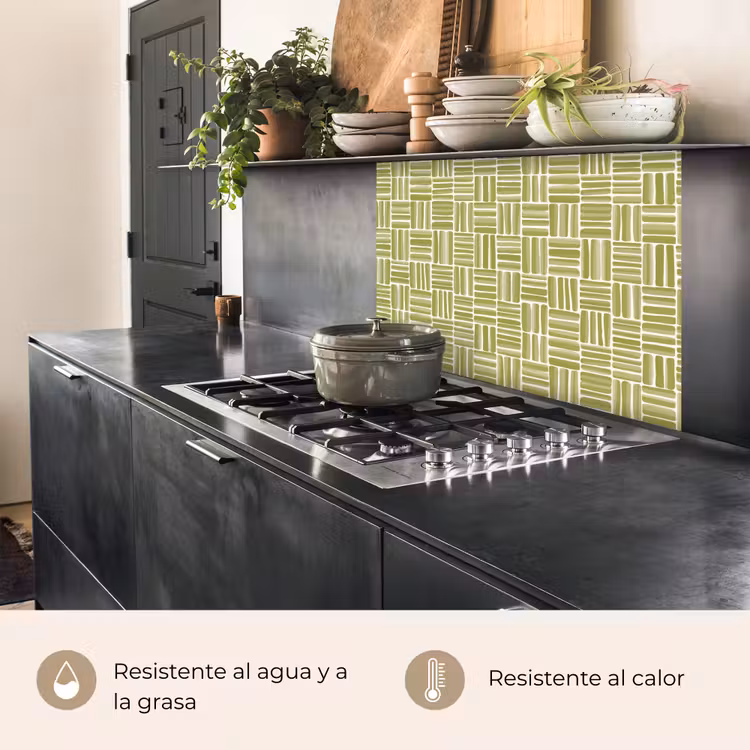 Revestimiento cocina - Trenza - Patrón - Verde — 4
