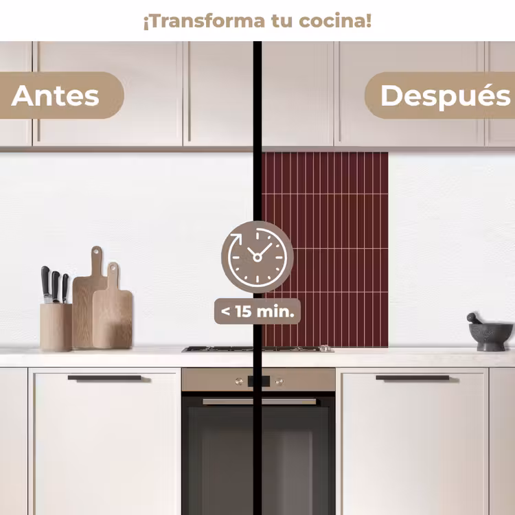 Revestimiento cocina - Líneas - Patrón - Burdeos — 2