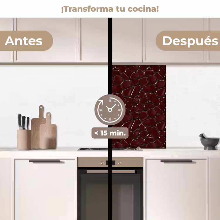 Revestimiento cocina - Mosaico - Azulejo - Rojo burdeos — 2