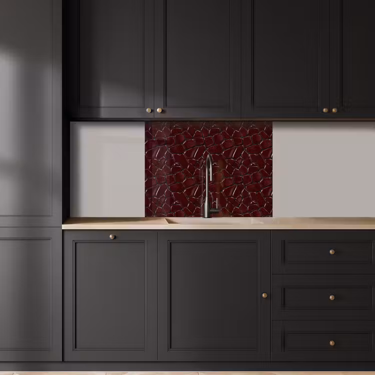 Revestimiento cocina - Mosaico - Azulejo - Rojo burdeos — 5