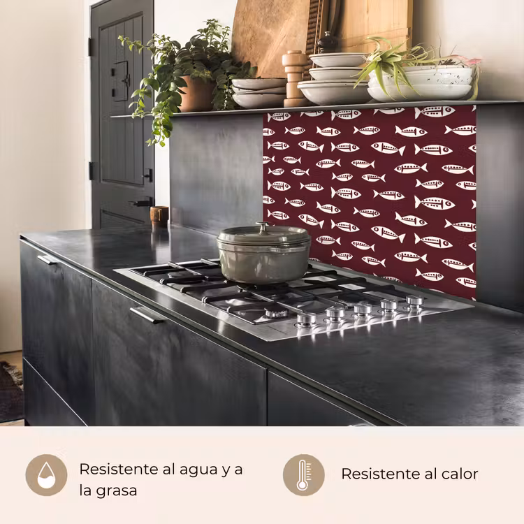 Revestimiento cocina - Pez - Gráfico - Motivo - Oscuro — 4