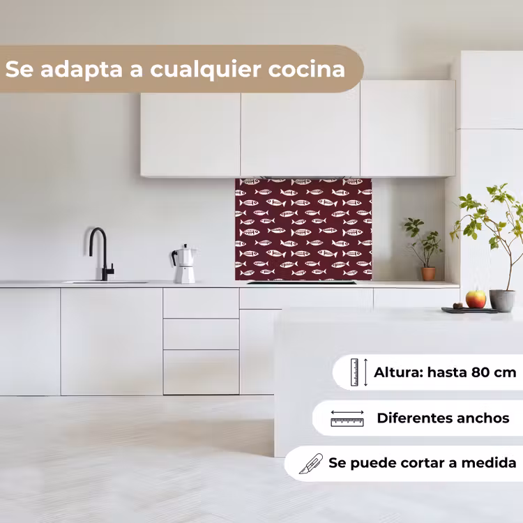 Revestimiento cocina - Pez - Gráfico - Motivo - Oscuro — 6