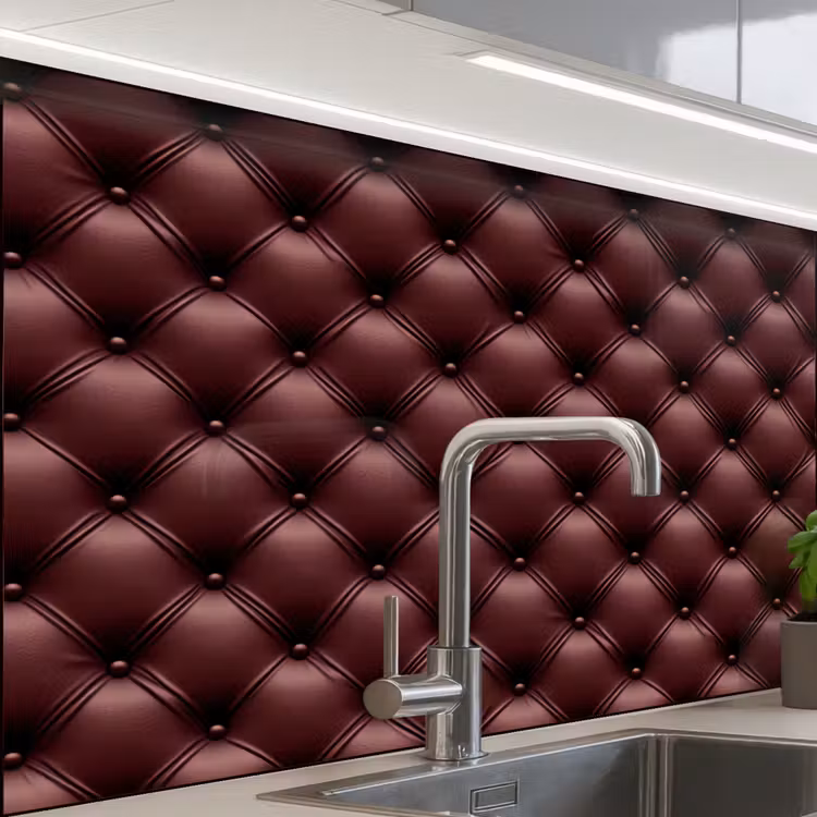 Revestimiento cocina - Piel - Estampado - Burdeos — 1