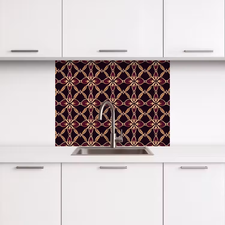Revestimiento cocina - Simétrico - Teja - Borgoña — 3