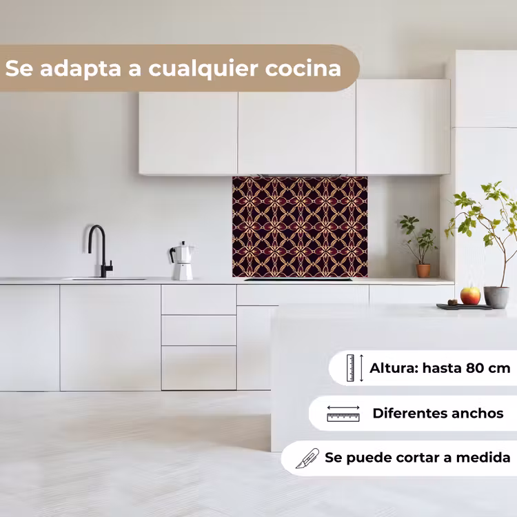 Revestimiento cocina - Simétrico - Teja - Borgoña — 6
