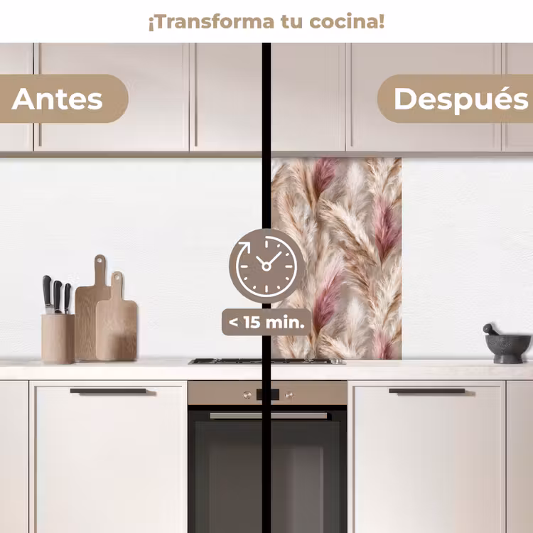 Revestimiento cocina - Hierba de la Pampa - Esponjosa - Colorida — 2