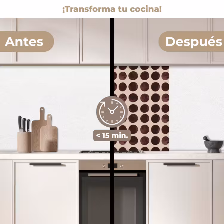 Revestimiento cocina - Lunares - Patrón - Marrón — 2