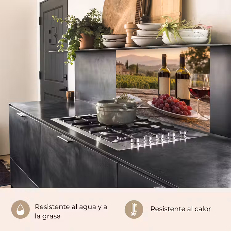 Revestimiento cocina - Vino - Copas - Uvas - Viñedo — 4