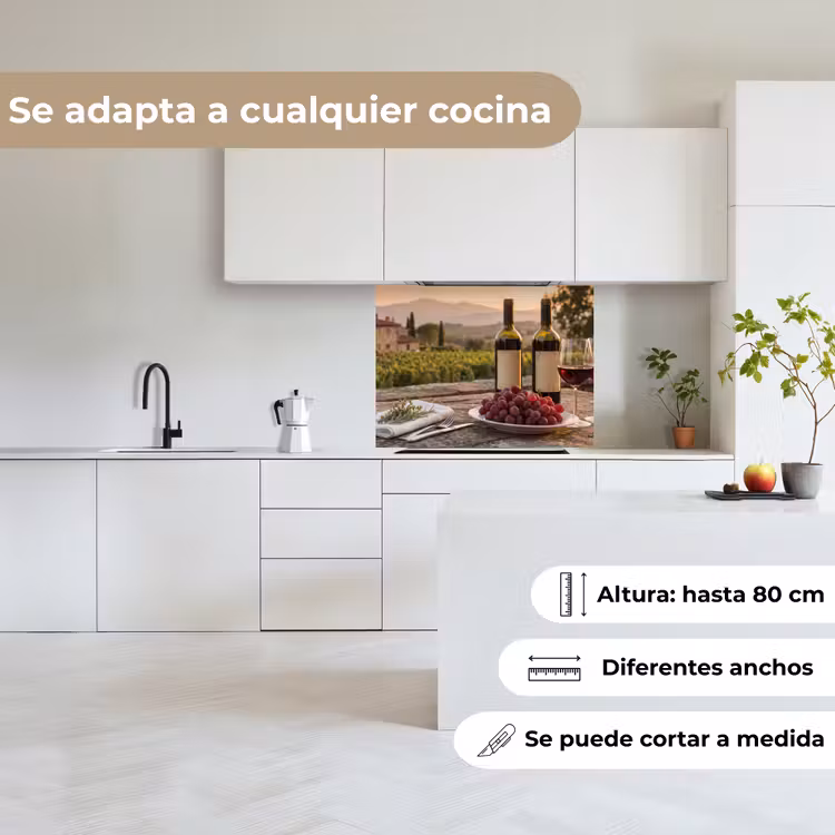Revestimiento cocina - Vino - Copas - Uvas - Viñedo — 6