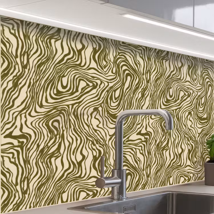 Revestimiento cocina - Abstracto - Mármol - Verde — 1