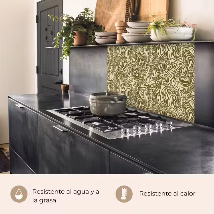 Revestimiento cocina - Abstracto - Mármol - Verde — 4