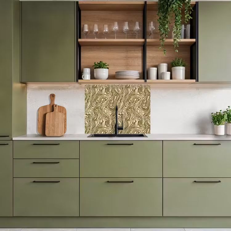 Revestimiento cocina - Abstracto - Mármol - Verde — 7
