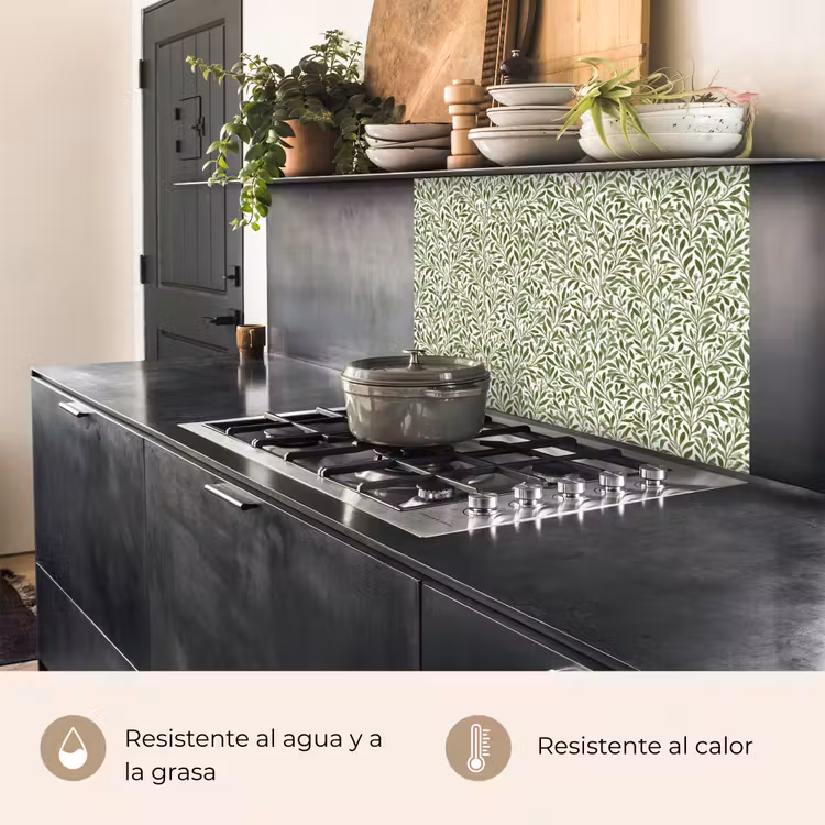 Revestimiento cocina - Botánico - Ramas - Verde — 4