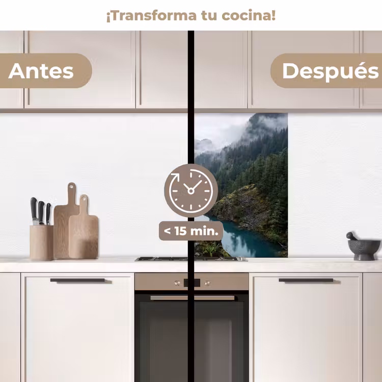 Revestimiento cocina - Cascada - Árboles - Montañas — 2