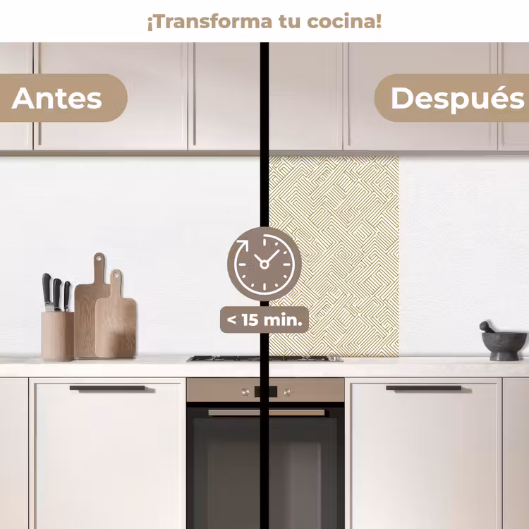Revestimiento cocina - Geométrico - Líneas - Verde — 2
