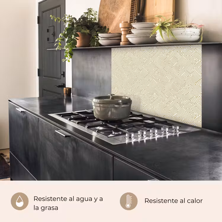 Revestimiento cocina - Geométrico - Líneas - Verde — 4