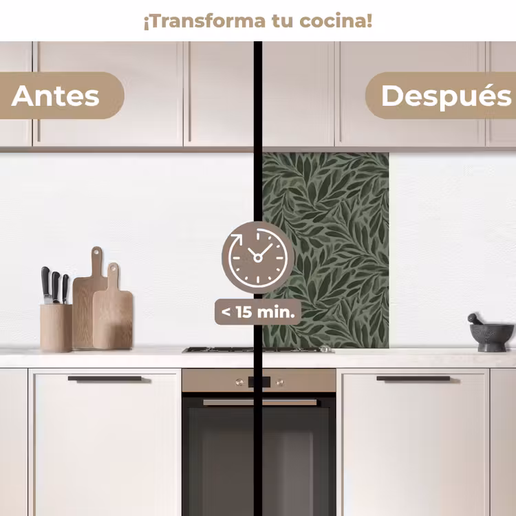 Revestimiento cocina - Hojas - Ecológico - Verde — 2