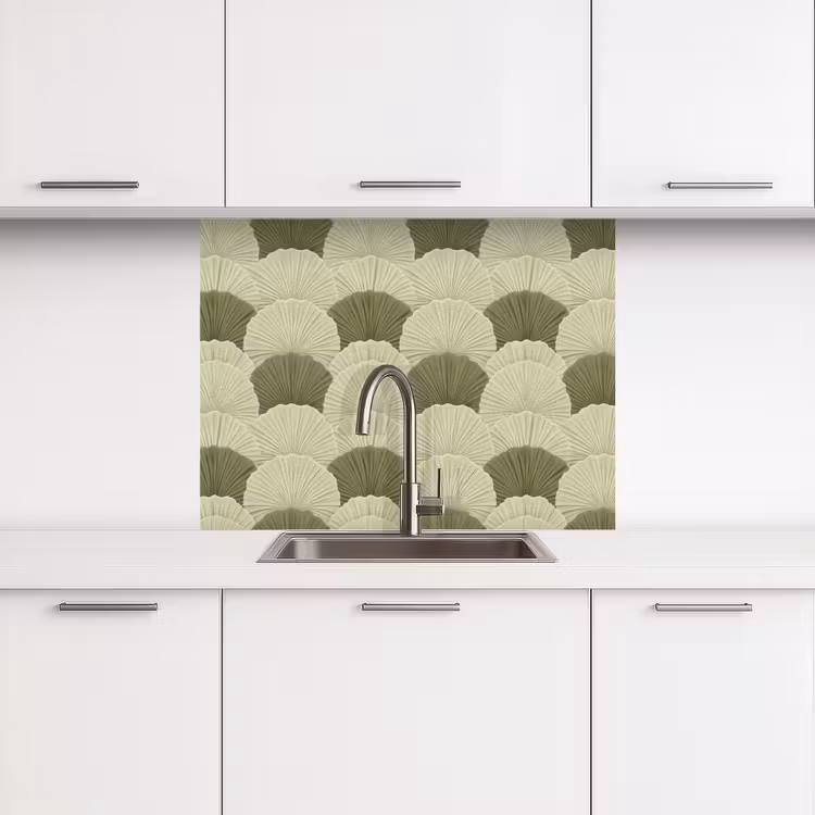 Revestimiento cocina - Hojas - Textura - Verde — 3