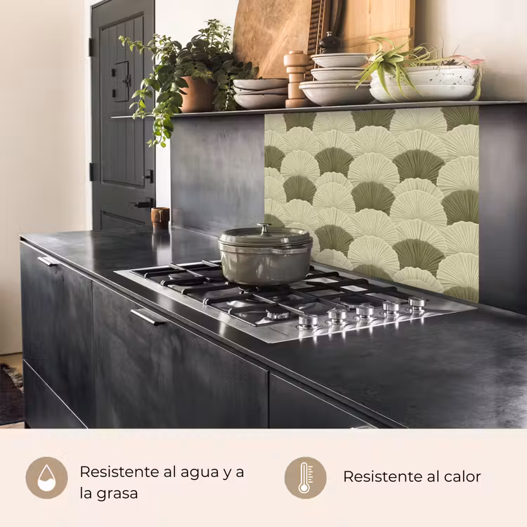 Revestimiento cocina - Hojas - Textura - Verde — 4