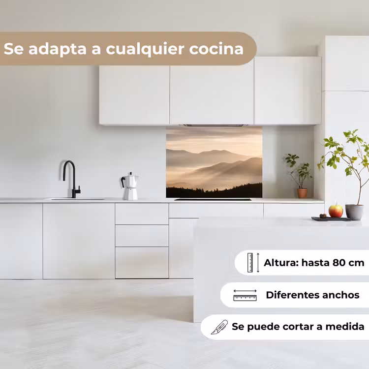 Revestimiento cocina - Montañas - Niebla - Rayos de sol — 6