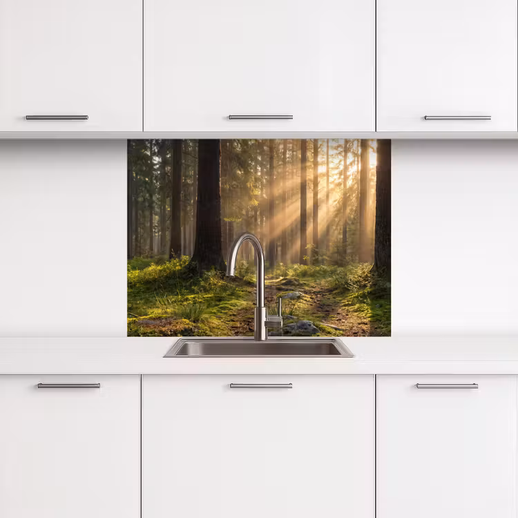 Revestimiento cocina - Bosque - Luz solar - Hierba — 3
