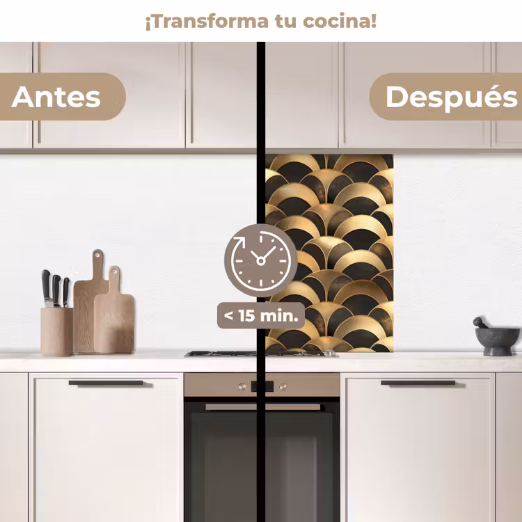 Revestimiento cocina - Escamas - Textura - Oro — 2
