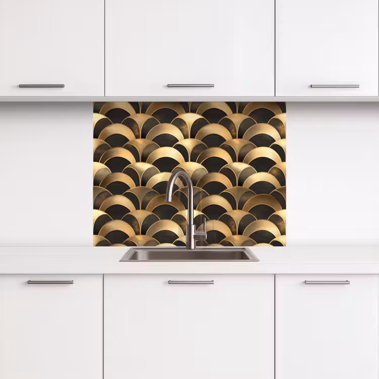 Revestimiento cocina - Escamas - Textura - Oro — 3