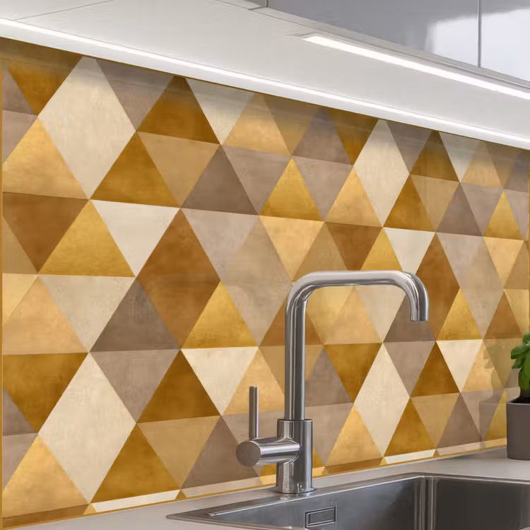 Revestimiento cocina - Geométrico - Triángulo - Oro — 1