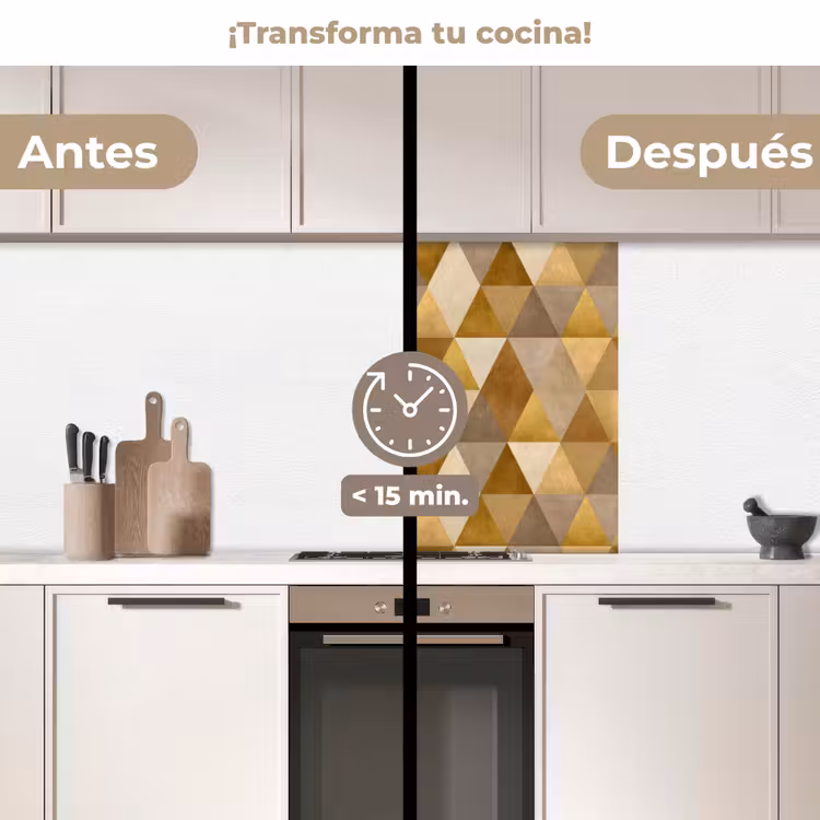 Revestimiento cocina - Geométrico - Triángulo - Oro — 2