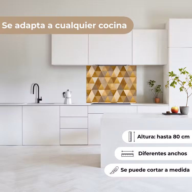 Revestimiento cocina - Geométrico - Triángulo - Oro — 6