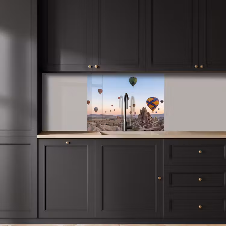 Revestimiento cocina - Globos aerostáticos - Rocas - Amanecer — 5