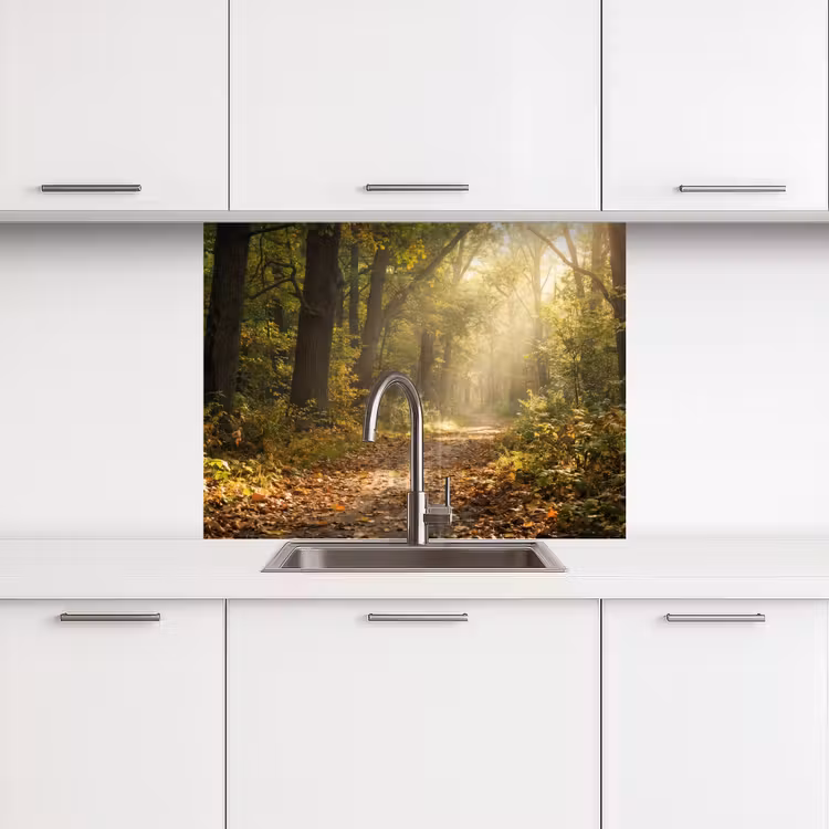 Revestimiento cocina - Luz solar - camino forestal - árboles — 3