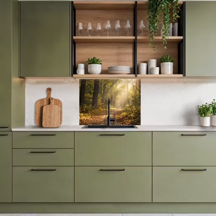 Revestimiento cocina - Luz solar - camino forestal - árboles — 7