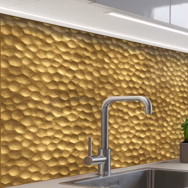 Revestimiento cocina - Metal - Dinámico - Oro — 1