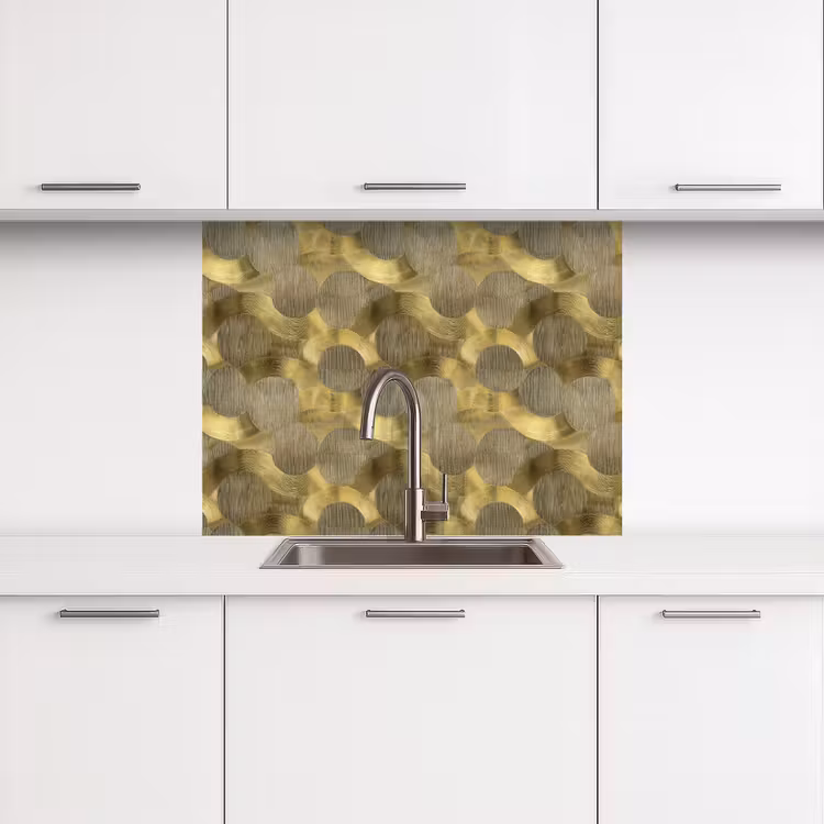 Revestimiento cocina - Moderno - Geométrico - Dorado — 3