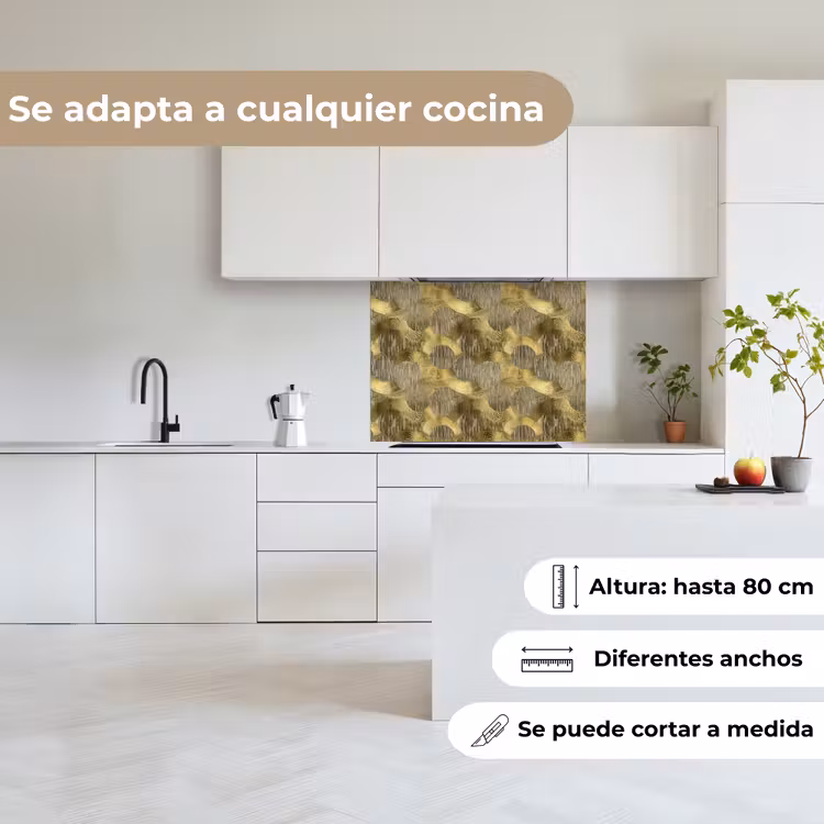 Revestimiento cocina - Moderno - Geométrico - Dorado — 6